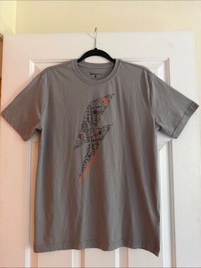 Orangetheory Gray Short-Sleeve Tee with Lightning Graphic